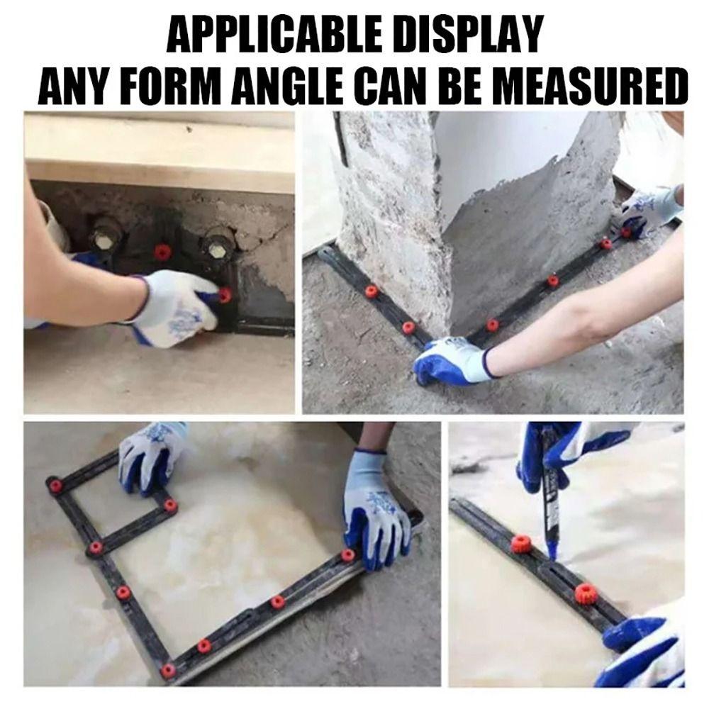 1Pcs 6/9/12 Folds Measuring Ruler Aluminium Alloy Locator Drill Guide  Template Tool