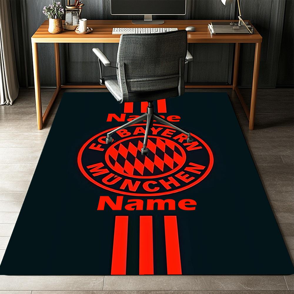 Custom Name FC Bayern München Printed Carpet,Rug for Office Chair Living Room Bedroom Kitchen Room Decor Gifts.