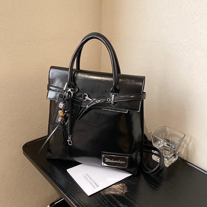 Backpack women's backpack 2025 new trendy travel niche bag high-end leather leisure travel schoolbag