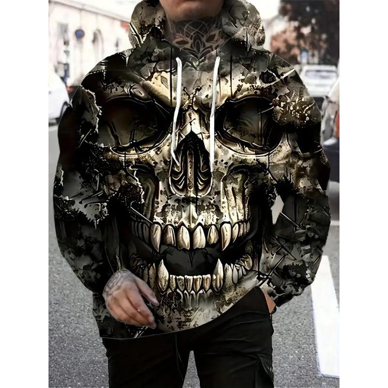 2025 Men's Autumn/Winter Bestseller Halloween 3D Print Hooded Sweatshirt