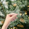 10pcs Clear Acrylic Christmas Ornaments, Blank Acrylic Decoration for Carving DIY Projects, Holiday Decoration Hanging Ornaments