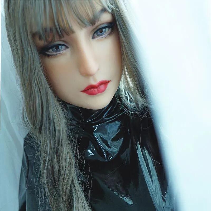 Cross-dressing Girl Party Latex Mask, Live Broadcast Mask