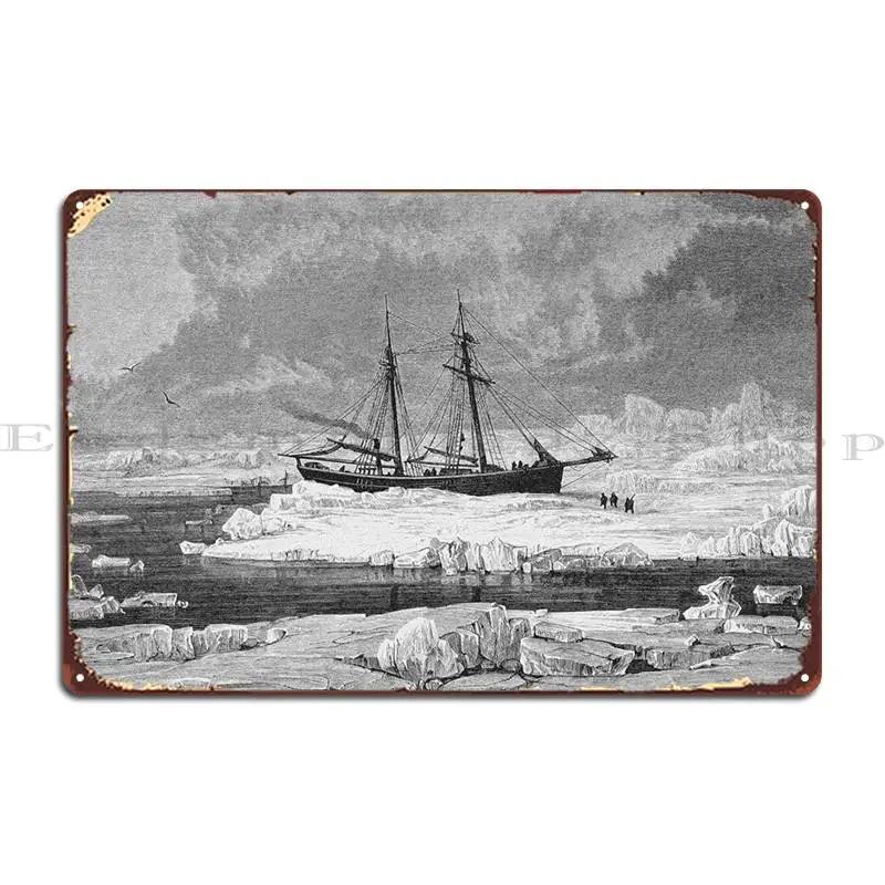 

German Ship In The Arctic Metal Sign Customized Wall Decor Create Personalized Garage Tin Sign Poster 20x30cm（7.8x11.8inch）