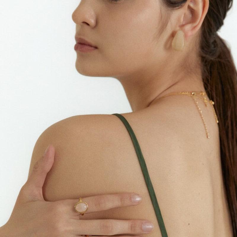 sparrow Rhye rose quartz ring