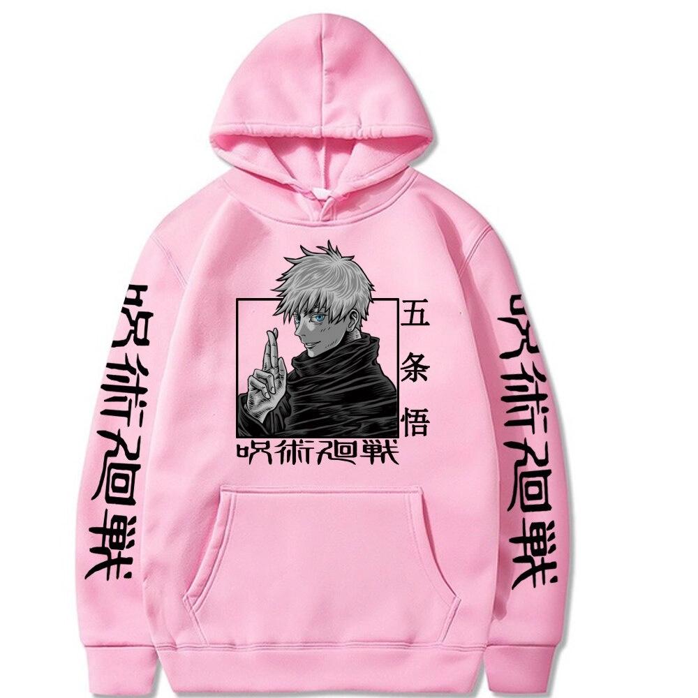 Satoru Gojo Anime Hoodie Jujutsu Kaisen Casual Loose Print Pullover Men Autumn Winter Harajuku Long Sleeve Sweatshirts