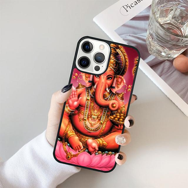 God of Wisdom Ganesh Elephant Phone Case Cover For iPhone 17 Air 15 16 14 13 12 Pro Max 11 Pro Max Plus
