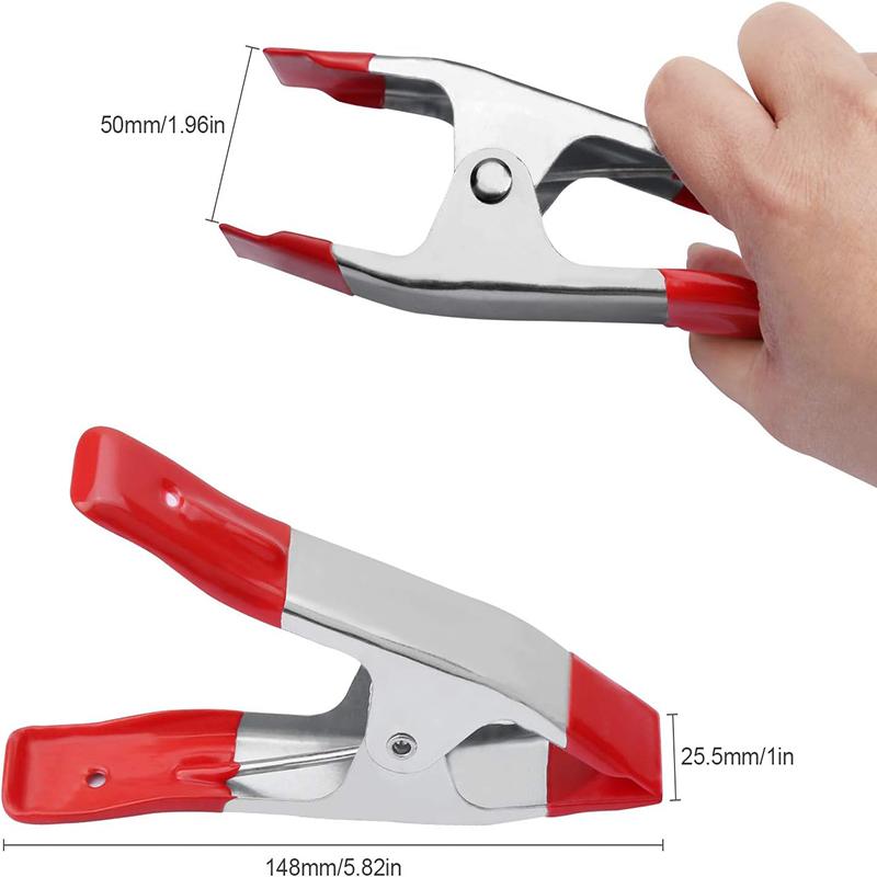 A-Shaped Clip Heavy Duty Spring Clips 1/2Pcs Metal Spring Clamps Non-Slip Clamps Multipurpose Electrician Clips Spring Clamp Set
