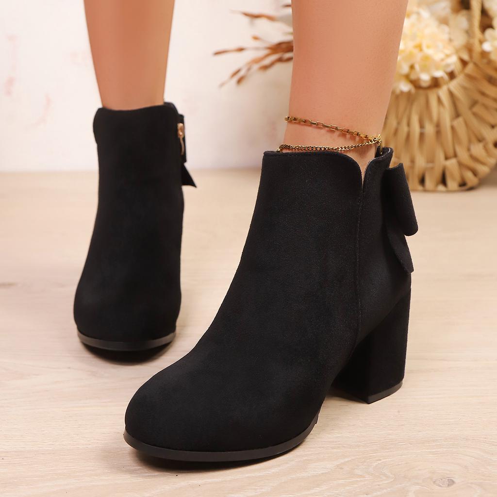 Women Ankle Boots Large Size Outdoor  Party Shoes Female 2025 New Autumn Winter High Heels Boots Women Zapatos De Mujer