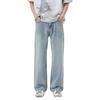 Spring and Summer New Thin High-end European and American Lyocell Tencel Loose Straight Jeans Men's Trendy MEN