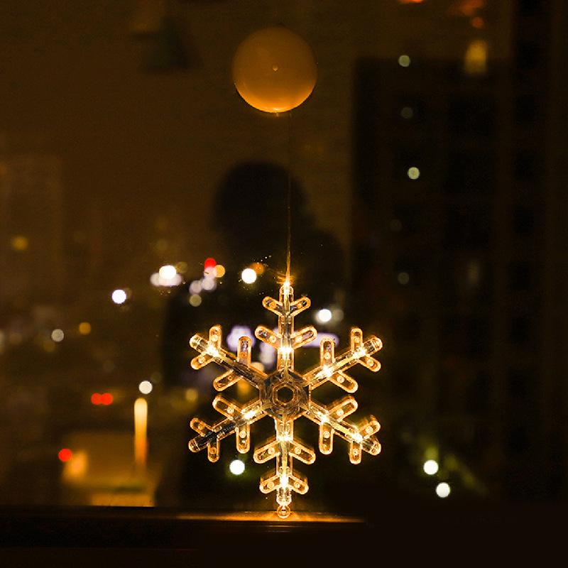 LED Reindeer Santa Suction Cup Lights for Living Room, Shop Window, or Christmas Tree - Creative Colored Decorations