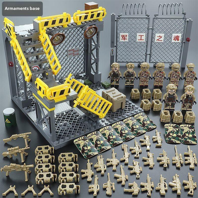 Совместимый танк Военная фигурка Спецназ Полиция Бронеавтомобиль Детский сборочный пазл 8+