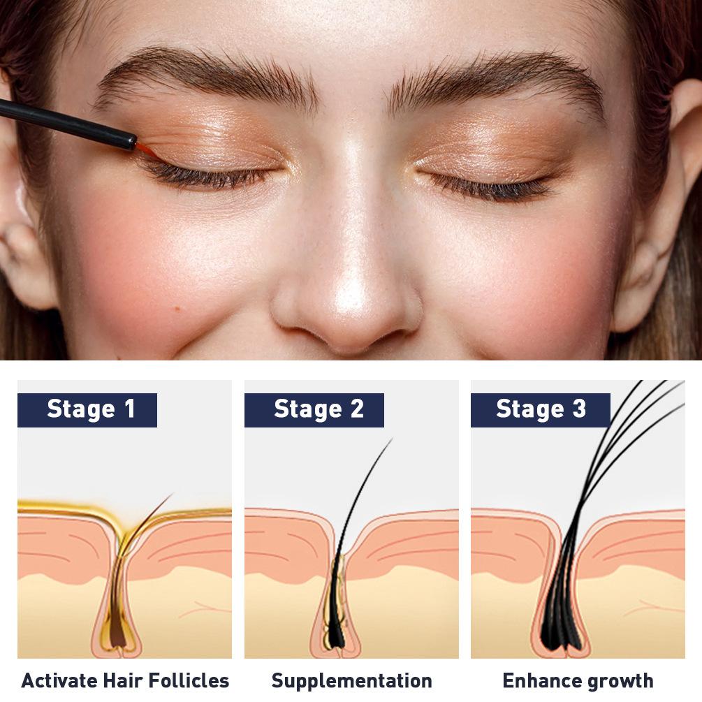 Natural Beautiful Eyelash Serum Black Curling Lash Brow Enhancer Makeup 10ml less