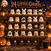 Calendario Conto alla Rovescia Festivo Halloween Piccolo Fantasma Calendario dell'Avvento, Scatola da 24 Giorni Decorazioni da Tavolo con Mini Figure, Set di Giocattoli da Collezione per