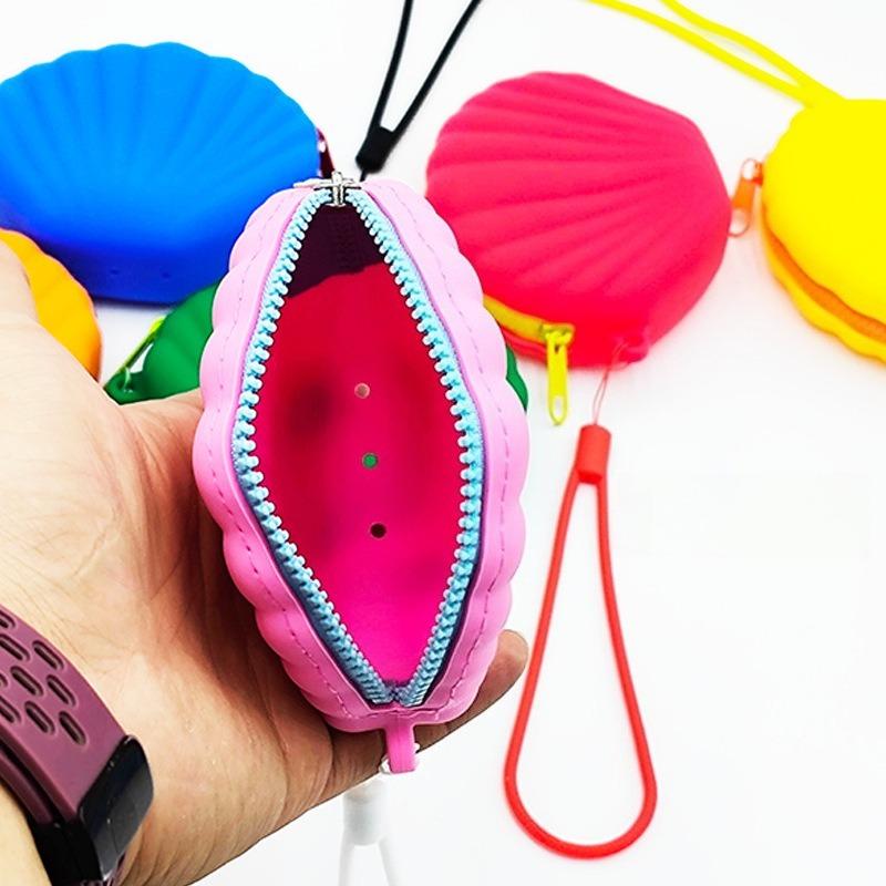 New Silicone Coin Purse Creative Shell Storage Bag Multifunctional Lipstick Cosmetic Storage Bag Children's Coin Purse