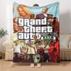 1pc Grand Theft Auto Soft Flannel Blanket with Designer Print A cozy blanket for all seasons, perfect for the couch, bed, office