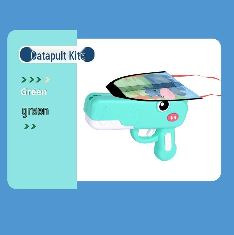 Cross-border Children's Foam Airplane Launcher Toy Gun: One-Key Launch, Hand-Thrown Flying Kite Ejector.