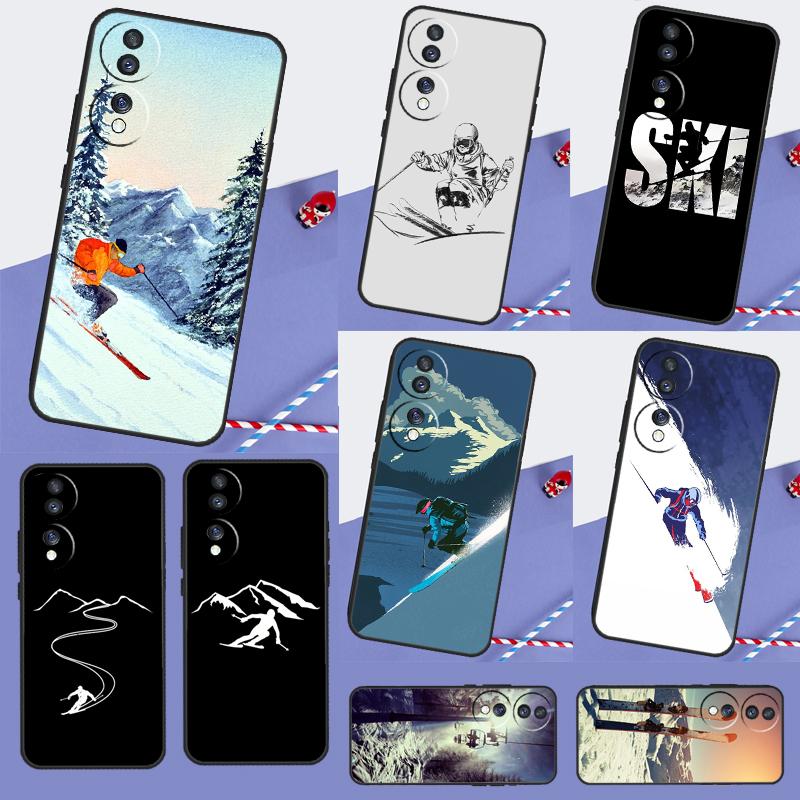 Skiing Snow Snowboard Ski Case For Honor 200 Pro 50 70 90 X8a X9a X8 X9 X8b X9c X9b Honor Magic 7 Pro 5 6 Lite Cover