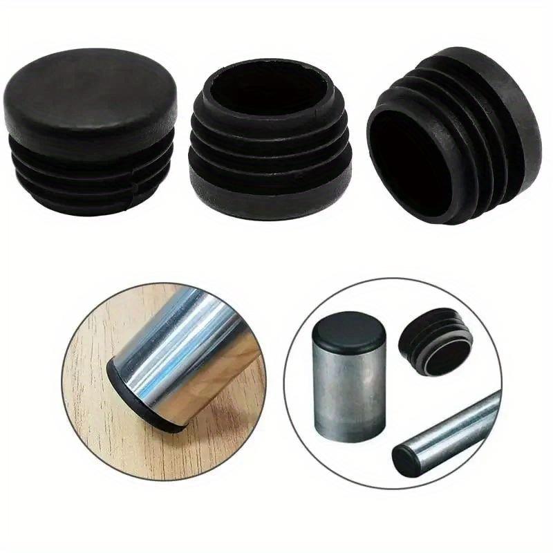 10pcs 30mm Black Plastic Pipe Plugs - for Chairs, Tables, Chair Legs, and Floor Circular End Caps Chair Leg Plugs
