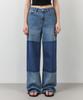 CITYBREEZE Color Block Wide Denim Pants_Indigo