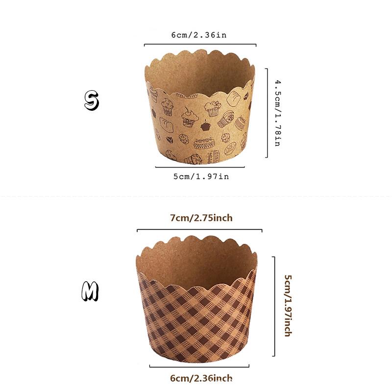 250Pcs Cupcake Wrapper Liners Muffin Tulip Case Dessert Paper Baking Cup Party Heat Proof Oven for Household Baking