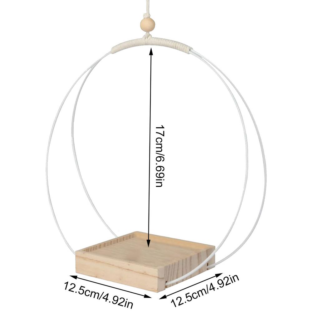 Indoor Plant Hanger Hanging Plant Pot Hanger With Wood Base Boho Macrame Hang Plant Holder For Indoor Plants Planter For Wall