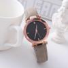 Black Dial Plate Women Girl Watch Bracelet Alloy Round Alloy Round Watches Fashion Wristwatch Birthday Gift