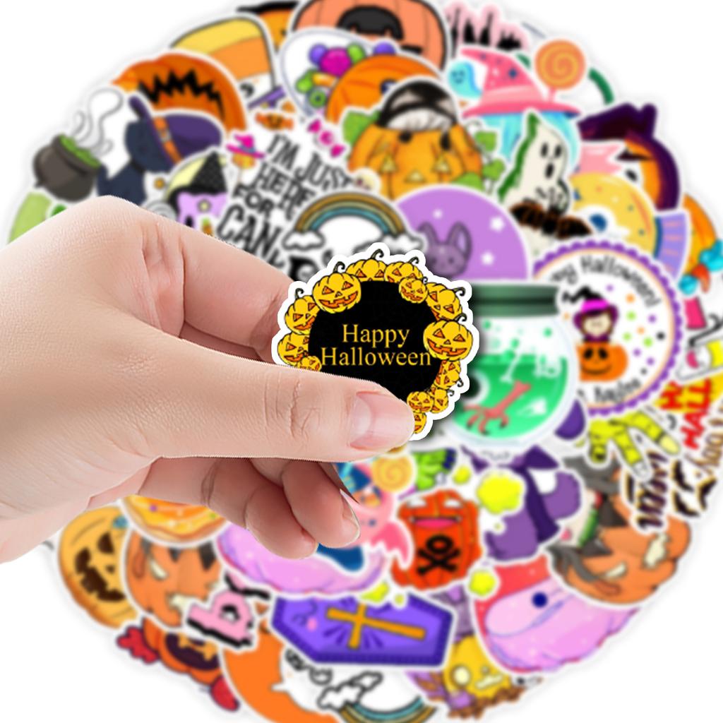 50 Halloween Graffiti Stickers Suitcase Car Laptop Skateboard Mobile Phone Waterproof Decorative Stickers