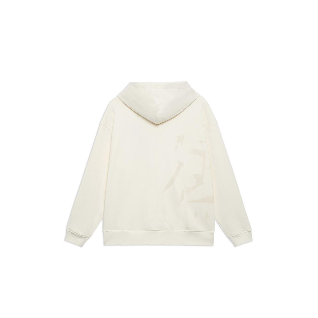Li Ning Sweatshirts Unisex Papyrus White Hooded Moderate Regular AWDT193-2