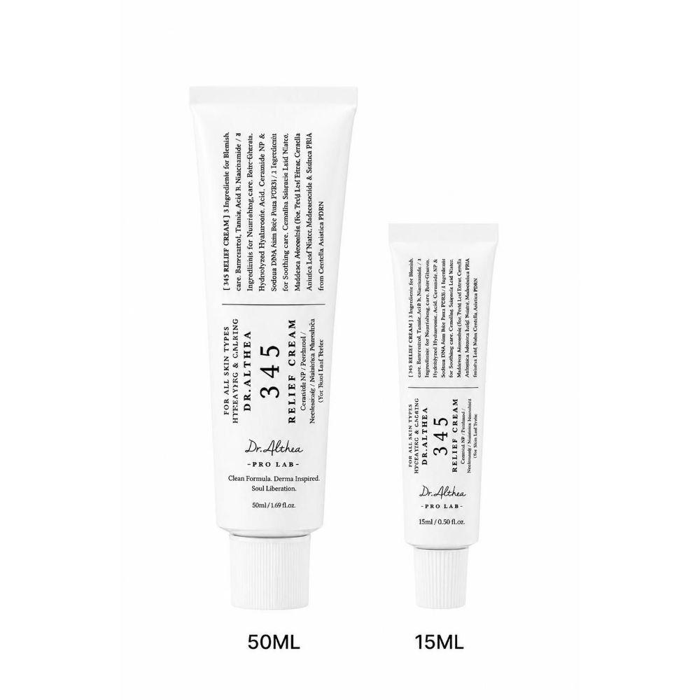 Dr.Althea 345 Relief Cream Mini 15ml + Full Size Soothing & Regenerating Cream 50ml Set