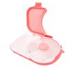 Snack Rotating Container with Lid Sealed Plastic Rotating Snack Storage Box for Outdoor Coral Pink