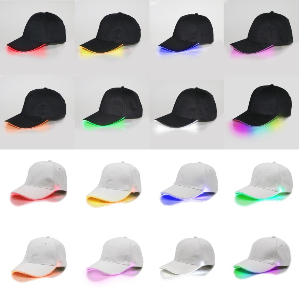 Cotton Flashing Glow Rave Party Cap Adjustable Hip-hop Luminous Hat  Stage Performance