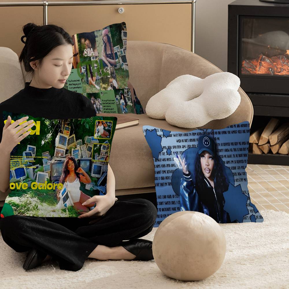 SZA Pop Singer Pillow Anime Pillow Sofa Bed Head Pillow Cover Cushion Cover 45x45 cm Fashion