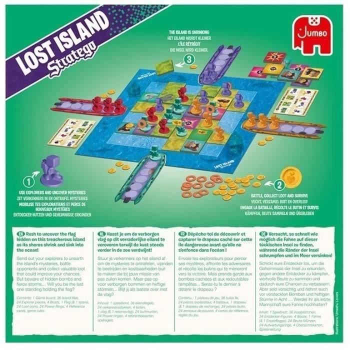 STRATEGO LOST ISLAND - Jeu de stratégie - DUJARDIN - Trouvez le drapeau caché avant qu'il ne disparaisse !