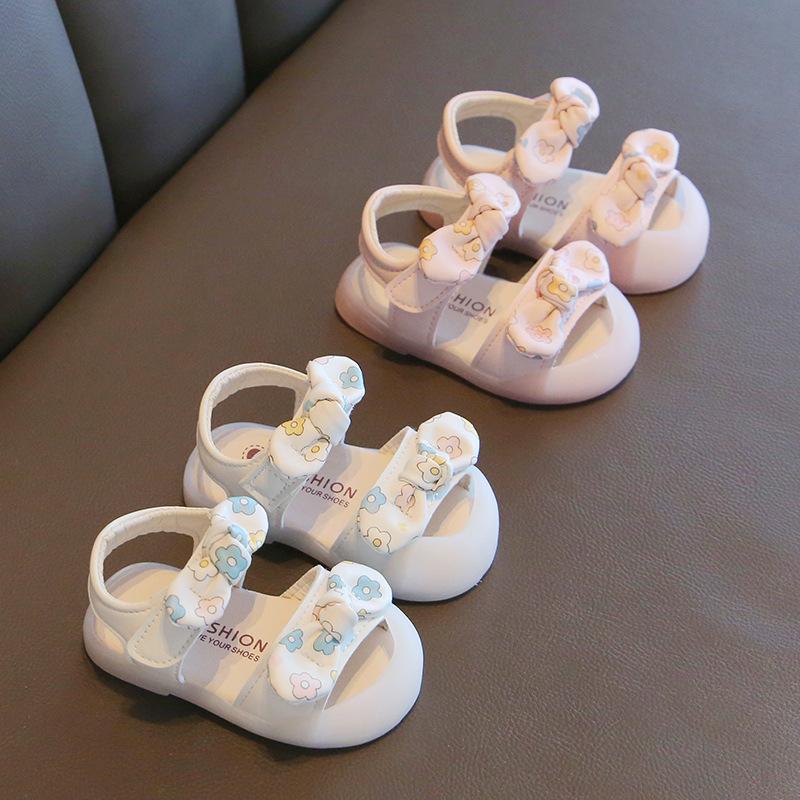 Baby girl sandals spring and summer 0-1-2 year old baby soft sole toddler shoes summer princess shoes girls non-slip shoes