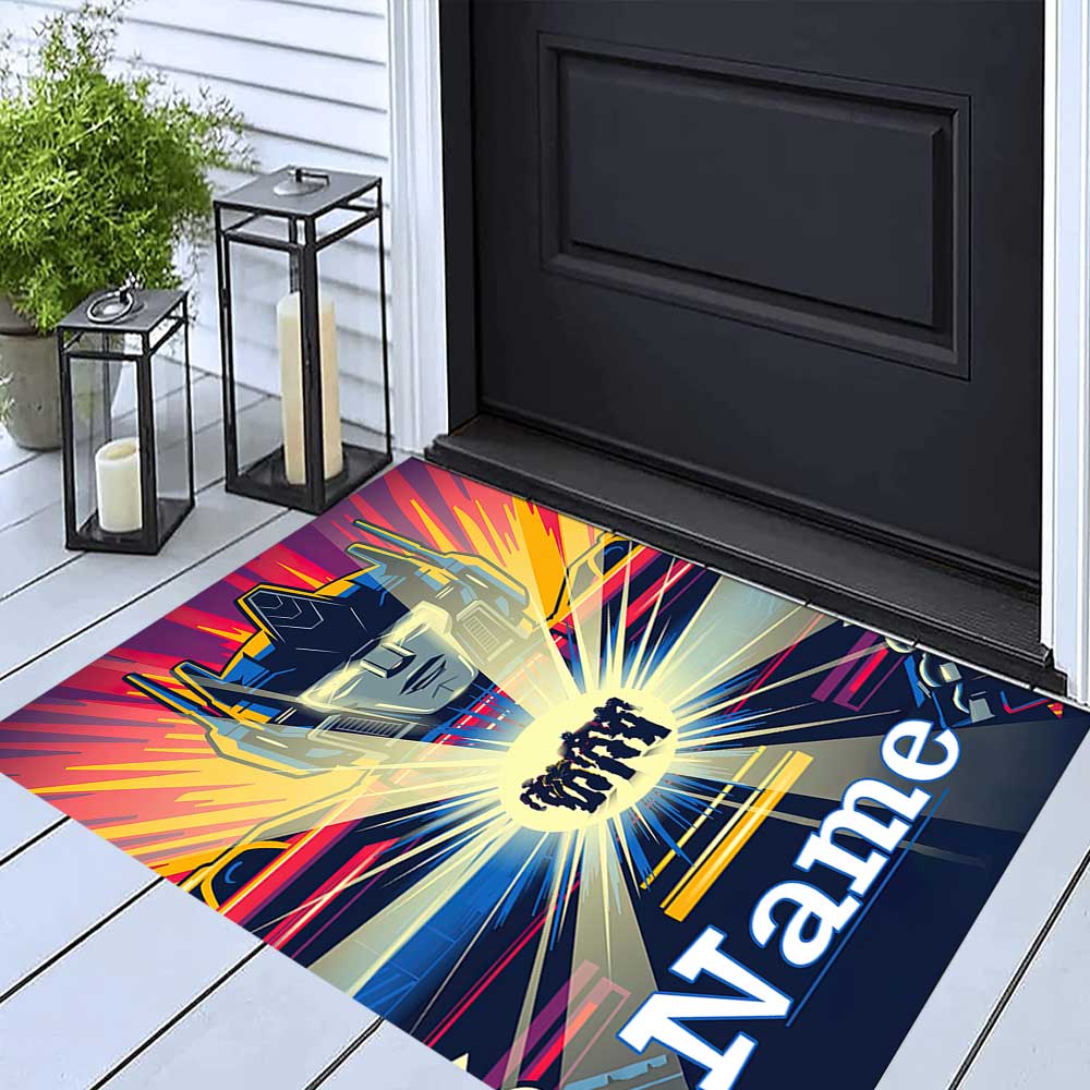 Love Transformers (2) Customize your name rug, office chair cushion, home bedroom living room gift.