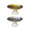 Stainless Steel Platter for Kitchen High-foot Storage Plate Dessert Serving Tray Home Interior Desktop Decoration