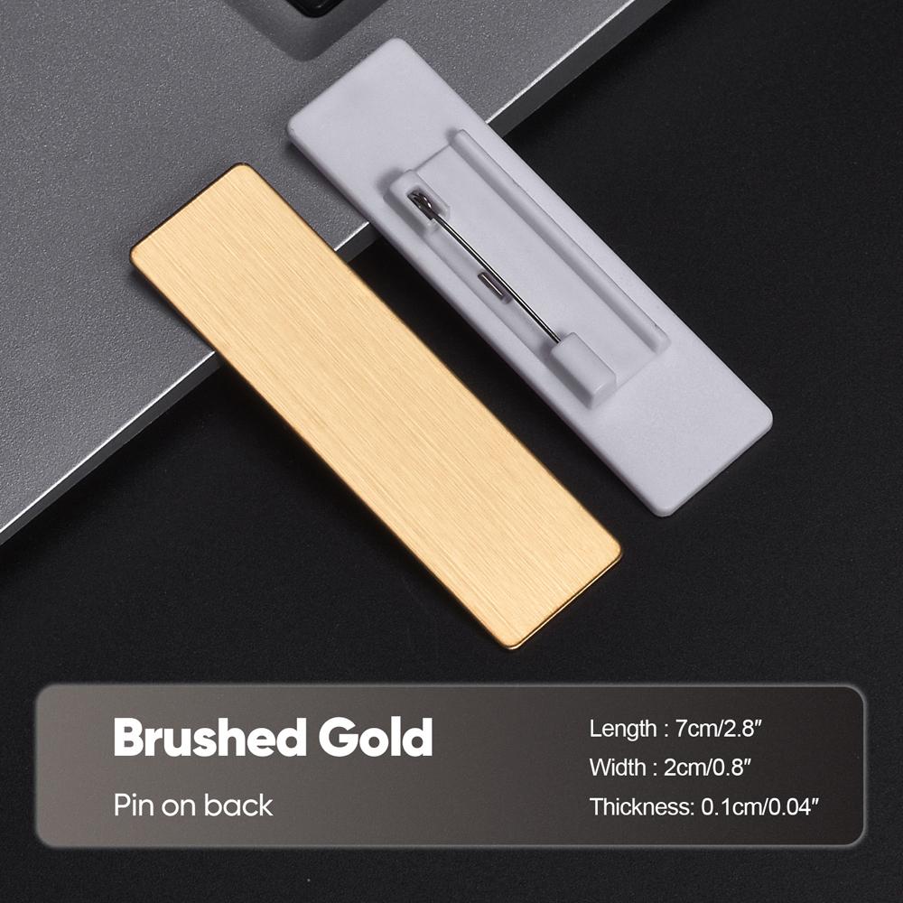 70x20MM Anstecknadeln Pin Personalisiert Kostenlos Anpassbar Gravierter Text Logo Business-Namensschild Stahl Metallanhänger Personalisierte Namensschilder