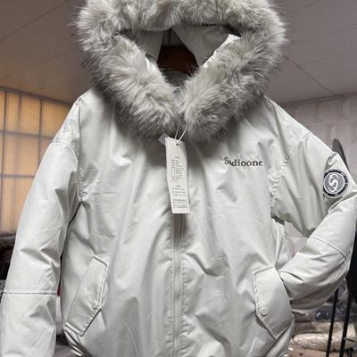 Miętowa Zielona Parka Retro z Futerkiem - Gruba Zimowa Kurtka dla Kobiet, Studentek i Par