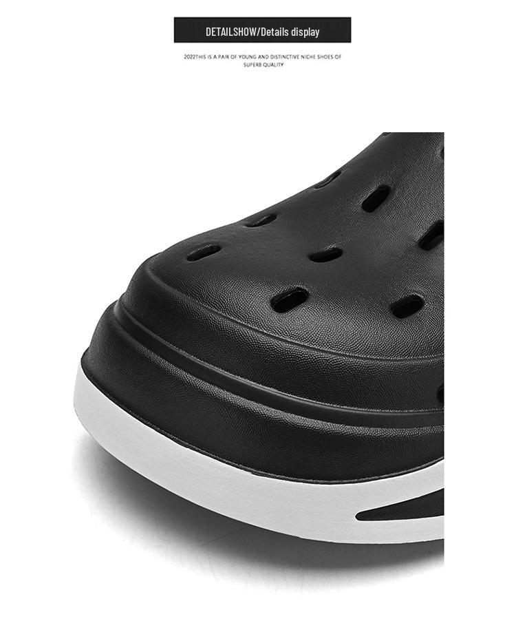 סנדלי אי.וי.איי קיציים נושמים לגברים: נעלי חוף קלות משקל, סוליה רכה, בוהן סגורה, לשימוש כפול