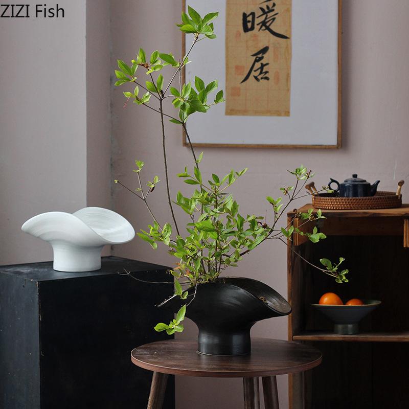 Klasyczny ceramiczny wazon Rośliny doniczkowe w stylu Zen Dekoracje na biurko Aranżacja kwiatowa Wazony kwiatowe Estetyczny wystrój pokoju