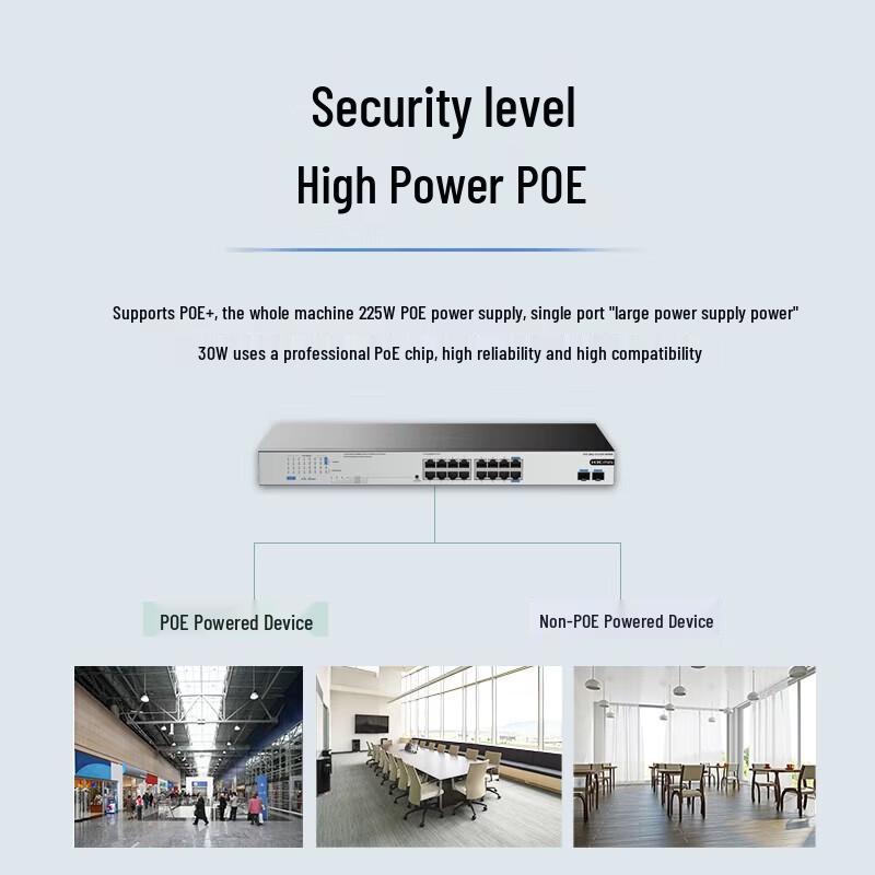 H3C S1218F-HPWR Enterprise Unmanaged PoE Switch