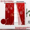 2D Flat Printing  JIT 2pcs   Curtains (Without Rod) Festive Wonderland(1) Popular Window Curtain Fabric Curtains Versatile All