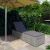 Day and Night - Day and Night Lounger with Gray Synthetic Rattan Cushion