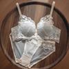 Black Lace Deep V Push Up Bra For Women