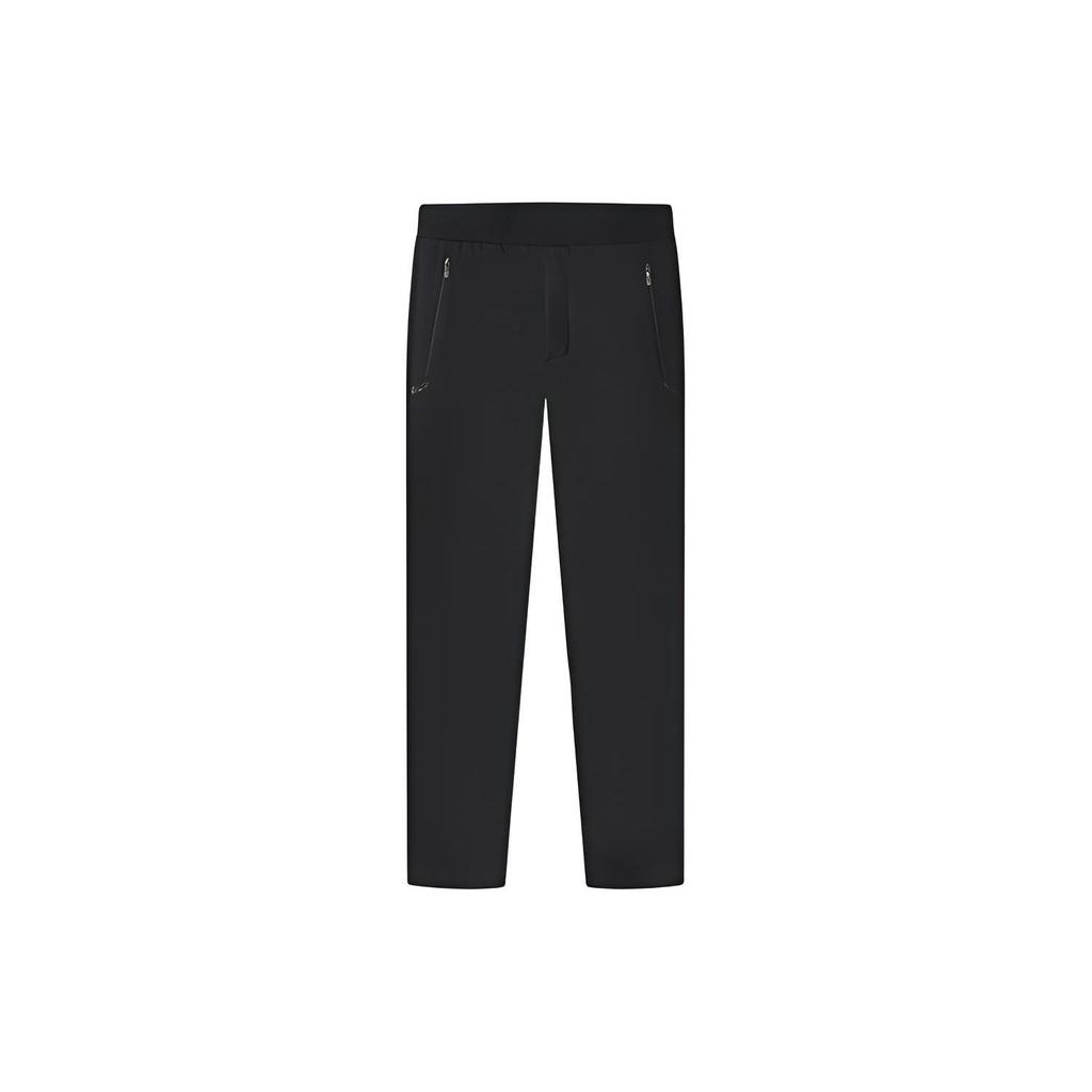 FILA 2023 Spring New Basic Simple Straight Leg Sports Casual Pants Knitted Sports Pants Men Bottoms Deep-Black F11M327603FBK