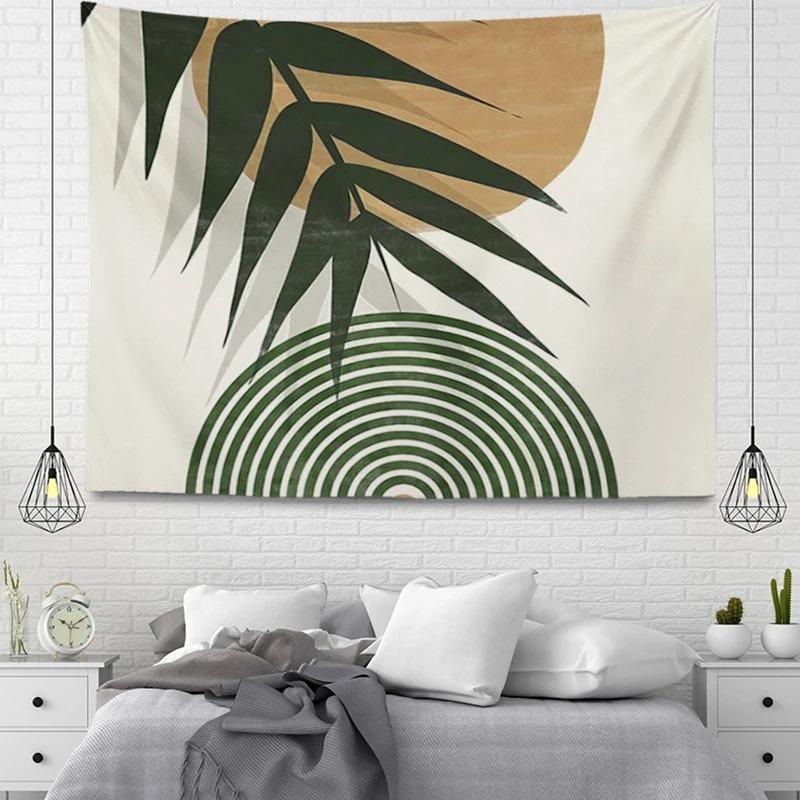 Nordic Plant Pattern Tapestry Aesthetic Home Room Decoration Bohemian Hanging Large Cloth Autumn Simple Bedroom Carpet