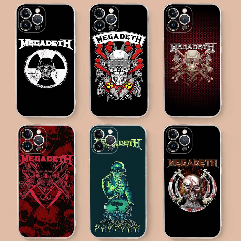 1pc Band M-MegadethS Rock Metal Transparent TPU Phone Case For IPhone 17 11 12 13 14 15 16 Pro Max 16 Plus Cover