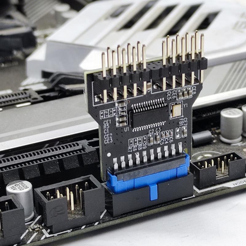 USB 2.0 9-Pin to Dual 9-Pin Expansion Hub for Motherboards