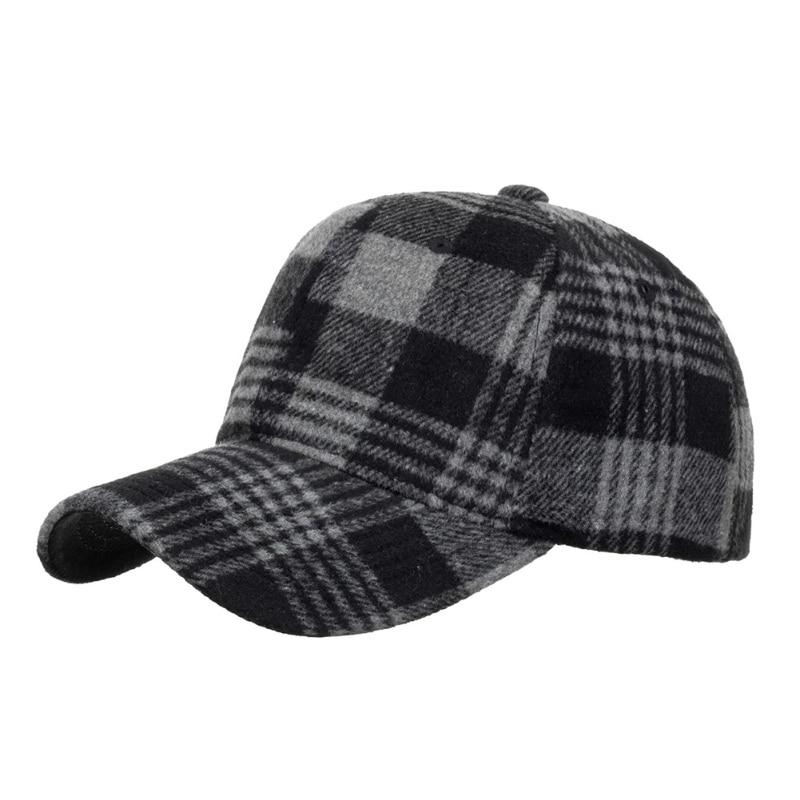 Baseball Caps Classic Plaid Print Comfortable Spring Autumn Winter