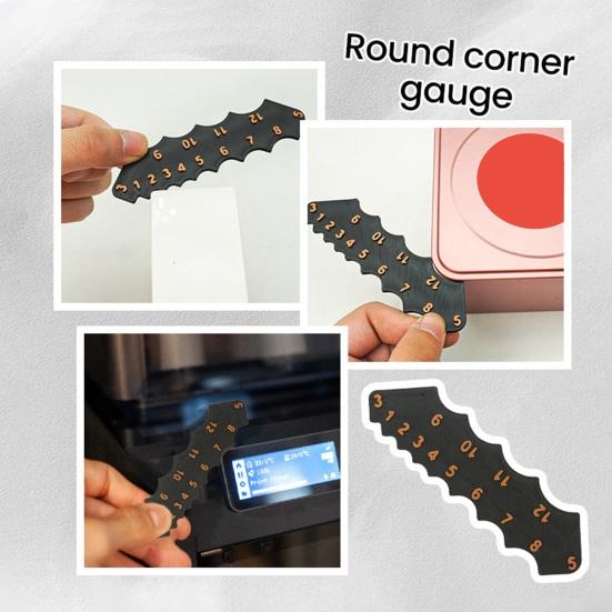 Round Corner Size Measurement Tool 3D Number Display Heavy Duty Portable Professional Accurate Corner Radius Gauge Measuring Tools